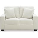 The appearance of Ammon Loveseat In Ivory designed by Signature Design by Ashley in the modern / contemporary interior design. This ivory piece of furniture  was selected by 1StopBedrooms from Ammon Collection to add a touch of cosiness and style into your home. Sku: NC3200635. Material: Polyester.