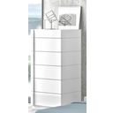 The appearance of Amora Natural White Lacquer 6 Drawer Chest designed by J&M in the modern / contemporary interior design. This white piece of furniture was selected by 1StopBedrooms from Amora Collection to add a touch of cosiness and style into your home. Sku: 17869-C. Material: Wood.