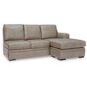 The appearance of Amuleto Right-Arm Facing Sofa Chaise In Desert designed by Signature Design by Ashley in the modern / contemporary interior design. This desert piece of furniture  was selected by 1StopBedrooms from Amuleto Collection to add a touch of cosiness and style into your home. Sku: 2240503. Material: Leather Match.