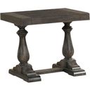 Amy 27 Inch Transitional Wood End Table In Dove Gray