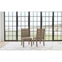 The appearance of Anacortes Ladderback Side Chair Set of 2 With Upholstered Seating In Dark Taupe designed by A-America in the modern / contemporary interior design. This dark taupe piece of furniture  was selected by 1StopBedrooms from Anacortes Collection to add a touch of cosiness and style into your home. Sku: ANADT2452. Material: Wood.