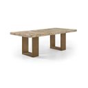 Ananda 84 Inch Marble Dining Table In Brown