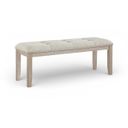 Ananda Fabric Upholstered Bench In Beige