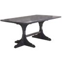 Anderson 71 x 40 Inch Dining Table In Dark Gray Wood