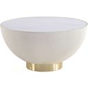 The appearance of Anderson Coffee Table In Cream designed by Manhattan Comfort in the modern / contemporary interior design. This cream piece of furniture  was selected by 1StopBedrooms from Anderson Collection to add a touch of cosiness and style into your home. Sku: CT012-CR. Material: Stainless Steel.