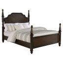 Andover 63 Inch Four Poster Queen Bed In Dark Oak