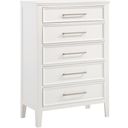 The appearance of Andover Chest In White designed by New Classic in the transitional interior design. This white piece of furniture was selected by 1StopBedrooms from Andover Collection to add a touch of cosiness and style into your home. Sku: B677W-070. Material: Wood.