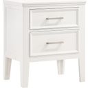 The appearance of Andover Nightstand In White designed by New Classic in the transitional interior design. This white piece of furniture was selected by 1StopBedrooms from Andover Collection to add a touch of cosiness and style into your home. Sku: B677W-040. Material: Wood.