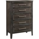 The appearance of Andover Nutmeg Chest designed by New Classic in the transitional interior design. This brown piece of furniture was selected by 1StopBedrooms from Andover Collection to add a touch of cosiness and style into your home. Sku: B677B-070. Material: Wood.