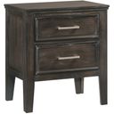 The appearance of Andover Nutmeg Nightstand designed by New Classic in the transitional interior design. This brown piece of furniture was selected by 1StopBedrooms from Andover Collection to add a touch of cosiness and style into your home. Sku: B677B-040. Material: Wood.