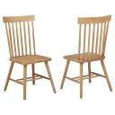 The appearance of Andrews Windsor Spindle Back Dining Side Chair Set of 2 In Light Ash designed by Coaster in the transitional interior design. This light ash piece of furniture was selected by 1StopBedrooms from Andrews Collection to add a touch of cosiness and style into your home. Sku: 122502. Material: Rubberwood Veneer.