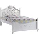 Annie White Full Upholstered Poster Bed