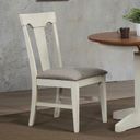 The appearance of Antique White Panel Back Side Chair Set of 2 designed by ECI in the transitional interior design. This antique white piece of furniture was selected by 1StopBedrooms from Choices Collection to add a touch of cosiness and style into your home. Sku: 0739-20-S1. Material: Wood.