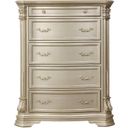 The appearance of Antoinetta Chest In Gold and Silver designed by Homelegance in the traditional interior design. This gold and silver piece of furniture was selected by 1StopBedrooms from Antoinetta Collection to add a touch of cosiness and style into your home. Sku: 1919NC-9. Material: Wood.