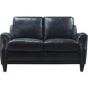 The appearance of Anya Leather Loveseat (Midnight Blue) designed by Luke Leather in the modern / contemporary interior design. This midnight blue piece of furniture  was selected by 1StopBedrooms from Anya Collection to add a touch of cosiness and style into your home. Sku: Anya-L-Mid Blue. Material: Leather.
