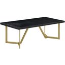 April Coffee Table In Black and Gold Painted Legs