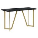April Console Table In Black and Gold Painted Legs