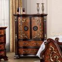 Aquilina Chest In Dark Cherry and Oak