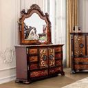 Aquilina Dresser In Dark Cherry and Oak