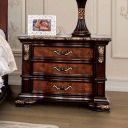 Aquilina Nightstand In Dark Cherry and Oak
