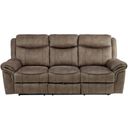 Aram Brown Double Reclining Sofa