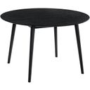 The appearance of Arcadia 48 Inch Round Dining Table In Black Wood designed by Armen Living in the transitional interior design. This black piece of furniture was selected by 1StopBedrooms from Arcadia Collection to add a touch of cosiness and style into your home. Sku: LCARDIBL48. Table Top Shape: Round. Material: Rubberwood. Size: 48".