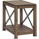 The appearance of Arcadian Rectangular End Table In Burnished Oak designed by Fairfield Chair in the country / farmhouse interior design. This burnished oak piece of furniture was selected by 1StopBedrooms from Arcadian Collection to add a touch of cosiness and style into your home. Sku: 8063-95. Material: Oak.