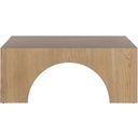 The appearance of Arch Coffee Table In Oak designed by Meridian in the modern / contemporary interior design. This oak piece of furniture was selected by 1StopBedrooms from Arch Collection to add a touch of cosiness and style into your home. Sku: 273Oak-C. Material: Plywood.