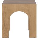 The appearance of Arch End Table In Oak designed by Meridian in the modern / contemporary interior design. This oak piece of furniture was selected by 1StopBedrooms from Arch Collection to add a touch of cosiness and style into your home. Sku: 273Oak-E. Material: Plywood.