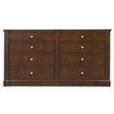 Archives Eight-Drawer Dresser In Dark Wood