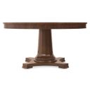 The appearance of Archives Round Pedestal Dining Table In Dark Wood designed by Hooker in the traditional interior design. This dark wood piece of furniture  was selected by 1StopBedrooms from Archives Collection to add a touch of cosiness and style into your home. Sku: 6123-75203-89. Table Top Shape: Round. Size: 60". Material: Walnut Veneer.