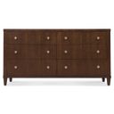 Archives Six-Drawer Dresser In Dark Wood