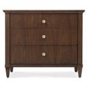 Archives Three-Drawer Nightstand In Dark Wood