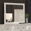 The appearance of Argenthart Mirror In Light Gray designed by Furniture of America in the transitional interior design. This light gray piece of furniture was selected by 1StopBedrooms from Argenthart Collection to add a touch of cosiness and style into your home. Sku: FM7368GY-M. Material: Poplar.