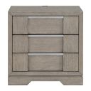 The appearance of Argo 3-Drawer Nightstand with USB In Grey designed by Picket House in the modern / contemporary interior design. This grey piece of furniture was selected by 1StopBedrooms from Argo Collection to add a touch of cosiness and style into your home. Sku: B-9770-3-NS. Material: Oak.