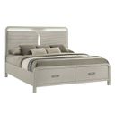 Aria Queen Panel Bed In Beige