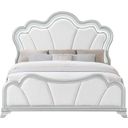 The appearance of Aria Queen Upholstered Bed with LED In Silver designed by Global Furniture USA in the modern / contemporary interior design. This silver piece of furniture  was selected by 1StopBedrooms from Aria Collection to add a touch of cosiness and style into your home. Sku: ARIA-SILVER-QB-HB W/LED;ARIA-SILVER-QB-FB;ARIA-SILVER-QB/KB-SR. Bed Size: Queen. Material: MDF. Bed Type: Upholstered Bed.