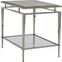 The appearance of Ariana Athene Stainless End Table In Platinum designed by Lexington in the modern / contemporary interior design. This platinum piece of furniture was selected by 1StopBedrooms from Ariana Collection to add a touch of cosiness and style into your home. Sku: 732-955C. Material: Marble.