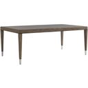 The appearance of Ariana Chateau Rectangular Dining Table In Platinum designed by Lexington in the modern / contemporary interior design. This platinum piece of furniture  was selected by 1StopBedrooms from Ariana Collection to add a touch of cosiness and style into your home. Sku: 732-877. Material: Marble. Table Top Shape: Rectangular. Size: 44" x 80".