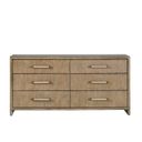 The appearance of Arlington 6-Drawer Dresser In Nutmeg designed by American Woodcrafters in the transitional interior design. This nutmeg piece of furniture was selected by 1StopBedrooms from Arlington Collection to add a touch of cosiness and style into your home. Sku: 4300-260. Material: Hardwood.