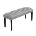 Aron Upholstered Dining Bench Seats Up To 2 In Gray Linen Fabric