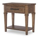 The appearance of Artisan's Place 1 Drawer Night Stand In Vintage Pine and Ironwood designed by Legacy Classic in the modern / contemporary interior design. This vintage pine and ironwood piece of furniture was selected by 1StopBedrooms from Artisan's Place Collection to add a touch of cosiness and style into your home. Sku: 3270-3100. Material: Pine Veneer.