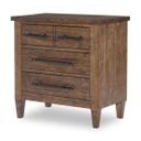 The appearance of Artisan's Place 3 Drawer Bedside Chest In Vintage Pine and Ironwood designed by Legacy Classic in the modern / contemporary interior design. This vintage pine and ironwood piece of furniture was selected by 1StopBedrooms from Artisan's Place Collection to add a touch of cosiness and style into your home. Sku: 3270-3101. Material: Pine Veneer.
