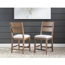 The appearance of Artisan's Place Ladder Back Counter Height Chair Set of 2 In Vintage Pine and Ironwood designed by Legacy Classic in the modern / contemporary interior design. This vintage pine and ironwood piece of furniture was selected by 1StopBedrooms from Artisan's Place Collection to add a touch of cosiness and style into your home. Sku: 3270-946. Material: Pine Veneer.