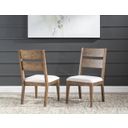 The appearance of Artisan's Place Ladder Back Side Chair Set of 2 In Vintage Pine and Ironwood designed by Legacy Classic in the modern / contemporary interior design. This vintage pine and ironwood piece of furniture was selected by 1StopBedrooms from Artisan's Place Collection to add a touch of cosiness and style into your home. Sku: 3270-140. Material: Pine Veneer.