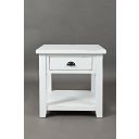The appearance of Artisan'S Craft End Table In White designed by Jofran in the transitional interior design. This white piece of furniture was selected by 1StopBedrooms from Artisan'S Craft Collection to add a touch of cosiness and style into your home. Sku: 1744-3. Material: Acacia.