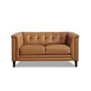 The appearance of Arvo Leather Loveseat In Cognac designed by Hydeline in the modern / contemporary interior design. This cognac piece of furniture was selected by 1StopBedrooms from Arvo Collection to add a touch of cosiness and style into your home. Sku: 67268-20V02-LS2523. Material: Leather.
