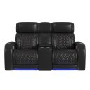 Ascend Power Loveseat with LED and Console In Black