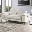 The appearance of Ascona Power Loveseat In Light Taupe designed by Furniture of America in the modern / contemporary interior design. This light taupe piece of furniture  was selected by 1StopBedrooms from Ascona Collection to add a touch of cosiness and style into your home. Sku: CM9927FG-LV-PM. Material: Leather.