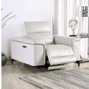 The appearance of Ascona Power Recliner In Light Taupe designed by Furniture of America in the modern / contemporary interior design. This light taupe piece of furniture  was selected by 1StopBedrooms from Ascona Collection to add a touch of cosiness and style into your home. Sku: CM9927FG-CH-PM. Material: Leather.